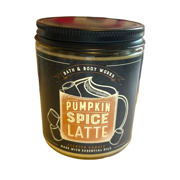 NWT Bath & Body Works Pumpkin Spice Latte Scented Candle 7oz - Picture 1 of 3